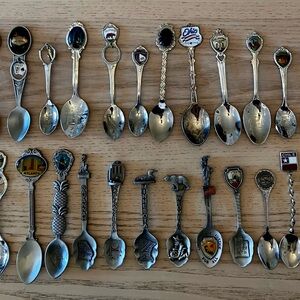 Silver Collectible Souvenir Spoon Set